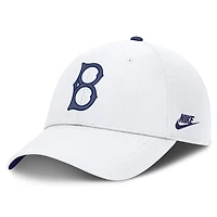 Men's Nike White Brooklyn Dodgers Cooperstown Collection Club Dri-FIT Adjustable Hat