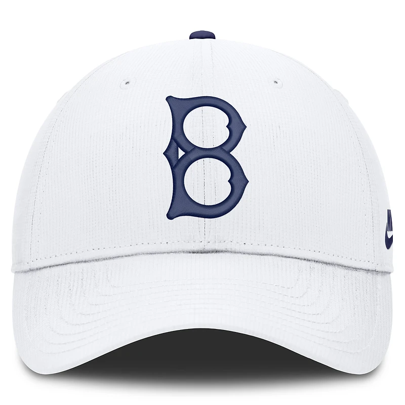 Men's Nike White Brooklyn Dodgers Cooperstown Collection Club Dri-FIT Adjustable Hat