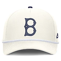 Casquette ajustable Nike blanche Brooklyn Dodgers Cooperstown Collection Rise pour homme