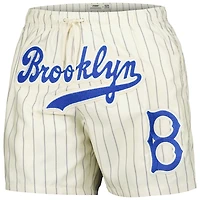 Short tissé classique rétro à fines rayures pour hommes, crème Pro Standard, Brooklyn Dodgers, collection Cooperstown