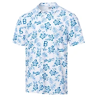 Polo de performance Reyn Spooner blanc pour hommes des Brooklyn Dodgers la collection Cooperstown