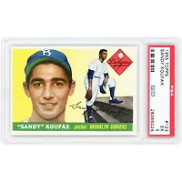 Carte de recrue Sandy Koufax, Brooklyn Dodgers, 1955 Topps n° 123, authentifiée PSA 5