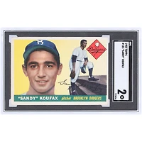Sandy Koufax Brooklyn Dodgers 1955 Topps #123 SGC Authenticated 2 Rookie Card