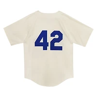 Toddler Mitchell & Ness Jackie Robinson Cream Brooklyn Dodgers 1955 Authentic Jersey