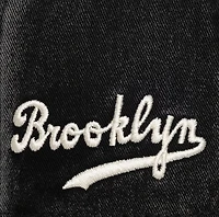 Unisex Mitchell & Ness Cream/Black Brooklyn Dodgers Snow Block Pro Crown Adjustable Hat