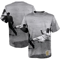 Mitchell & Ness Jackie Robinson Blanc Brooklyn Dodgers T-shirt de joueur sublimé pour jeune