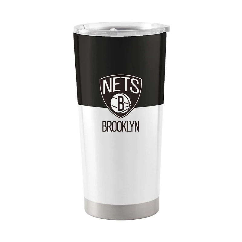 Brooklyn Nets 20oz. Colorblock Stainless Steel Tumbler