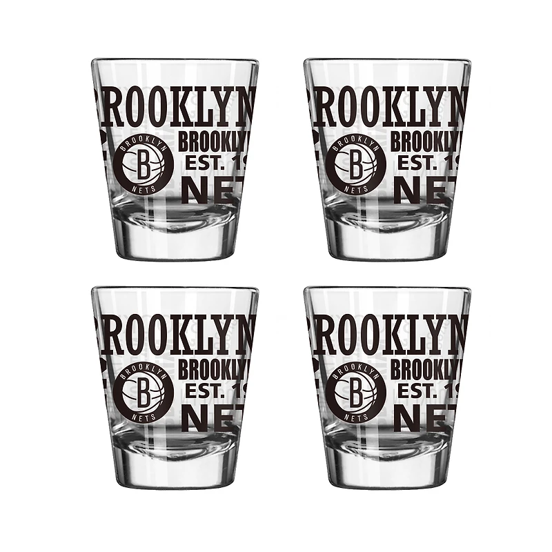 Brooklyn Nets 4-Pack 2oz. Shot Glass Set