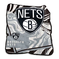 Brooklyn Nets Couverture tourbillonnante Raschel 127 x 152,4 cm