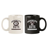 Lot de deux tasses colorées de 15 oz des Brooklyn Nets