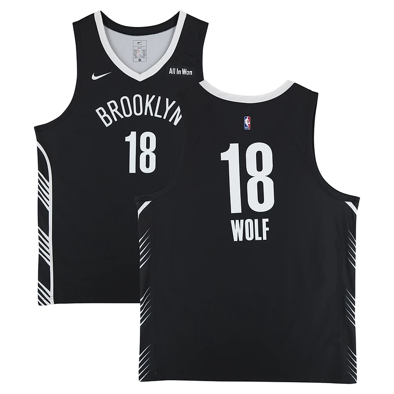 Daniel Wolf Brooklyn Nets Game-Used #18 Black Nike Jersey from the 2025 NBA Summer League - Size 2XL