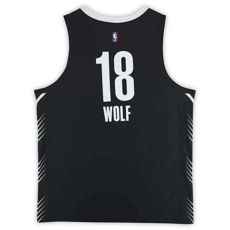 Maillot Nike noir n° 18 des Brooklyn Nets de Daniel Wolf, utilisé lors de la NBA Summer League 2025 - Taille 2XL