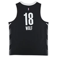 Maillot Nike noir n° 18 des Brooklyn Nets de Daniel Wolf, utilisé lors de la NBA Summer League 2025 - Taille 2XL