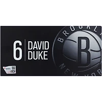 David Duke Brooklyn Nets Player-Issued #6 Black Nameplate from the 2022-23 NBA Season