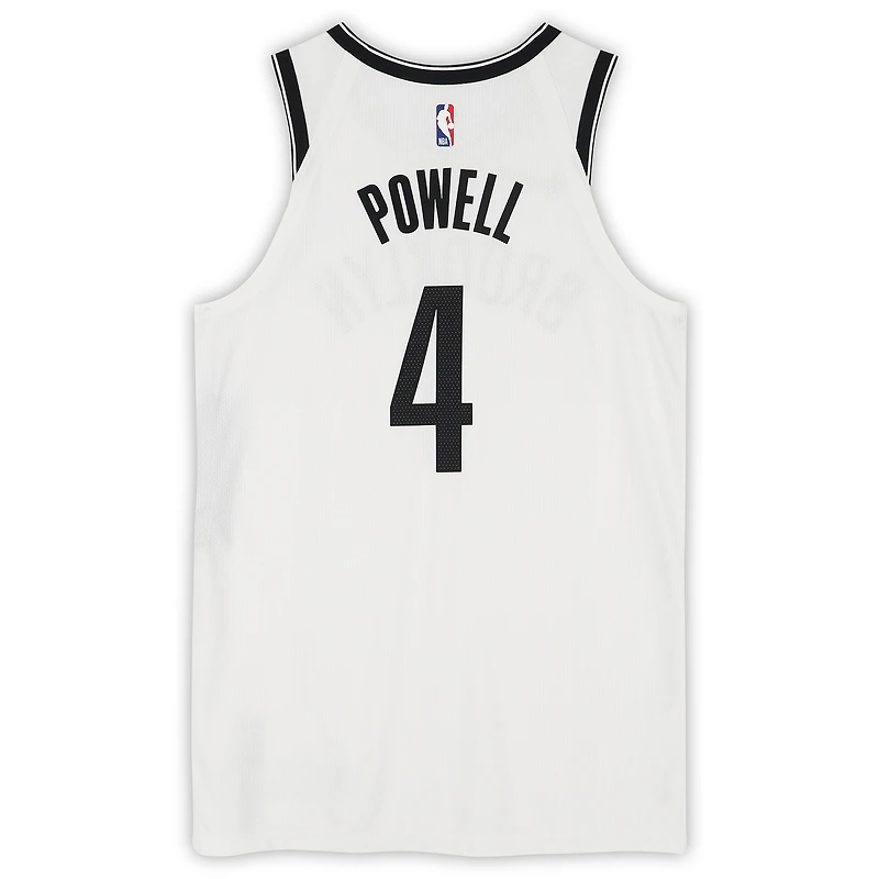 Drake Powell Brooklyn Nets Game-Used #4 White Nike Jersey vs. Boston Celtics on November 21, 2025 - Size 48+4