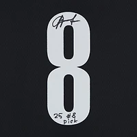 Maillot Nike Icon Swingman noir autographié par Egor Dëmin des Brooklyn Nets avec inscription « 25 #8 Pick »