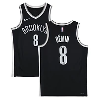 Egor Dëmin Brooklyn Nets Autographed Black Nike Icon Swingman Jersey with "25 #8 Pick" Inscription