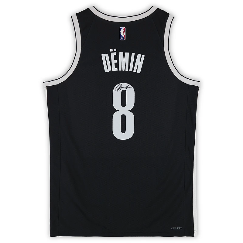 Egor Dëmin Brooklyn Nets Autographed Black Nike Icon Swingman Jersey