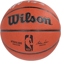 Ballon de basket-ball d'intérieur/extérieur Wilson Authentic Series autographié par Egor Dëmin Brooklyn Nets