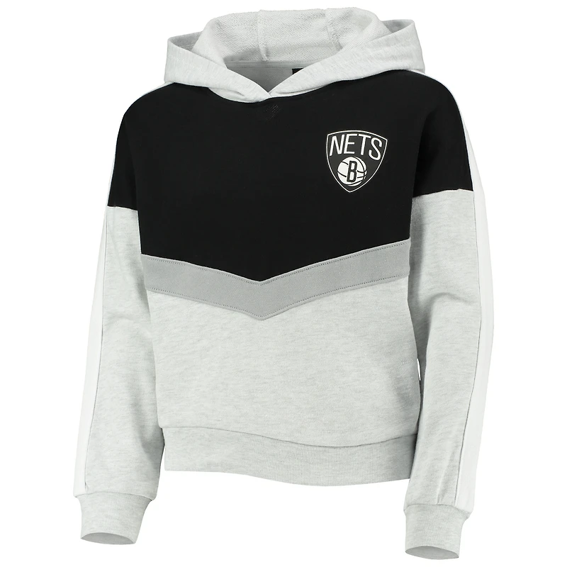 Sweat à capuche gris chiné Brooklyn Nets All Yours pour jeune fille
