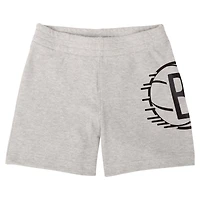 Ensemble body, t-shirt à capuche et short Brooklyn Nets Bank Shot pour bébé, noir/blanc/gris