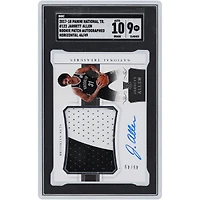 Carte Rookie 9/10 authentifiée Panini National Treasures horizontale RPA #122 #46/49 SGC autographiée par Jarrett Allen Brooklyn Nets 2017-18