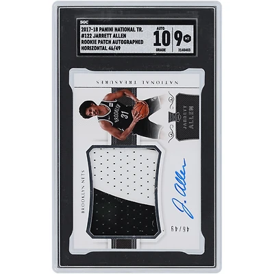Carte Rookie 9/10 authentifiée Panini National Treasures horizontale RPA #122 #46/49 SGC autographiée par Jarrett Allen Brooklyn Nets 2017-18