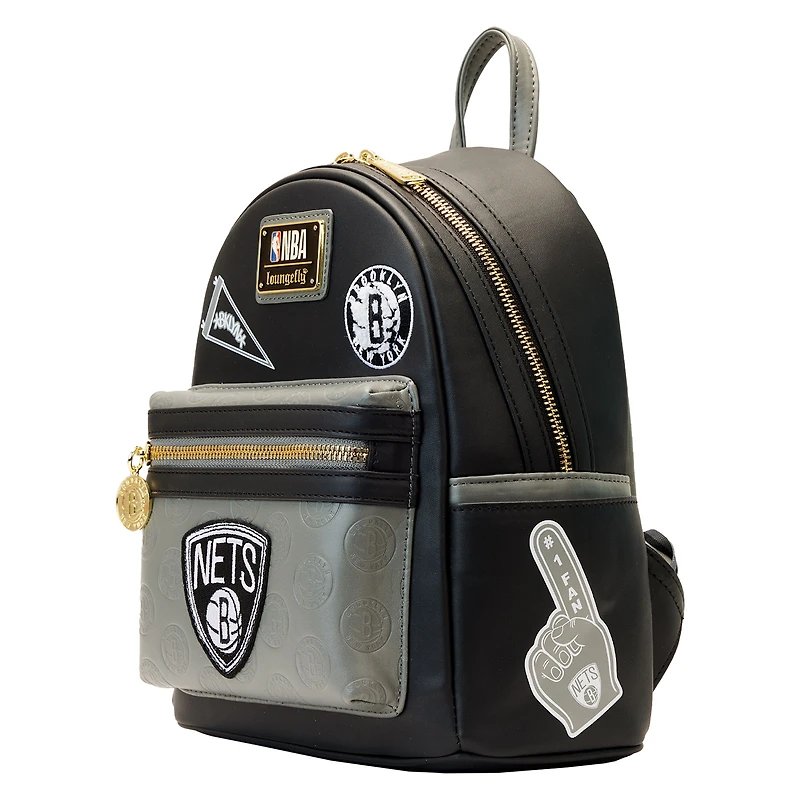 Loungefly Brooklyn Nets Patches Mini sac à dos