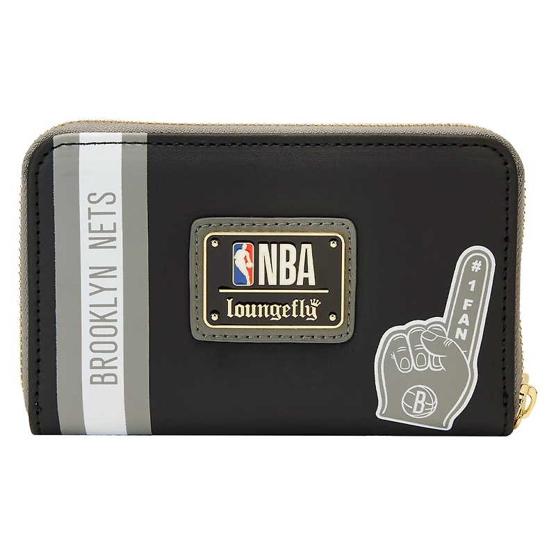 Portefeuille zippé Loungefly Brooklyn Nets Patches