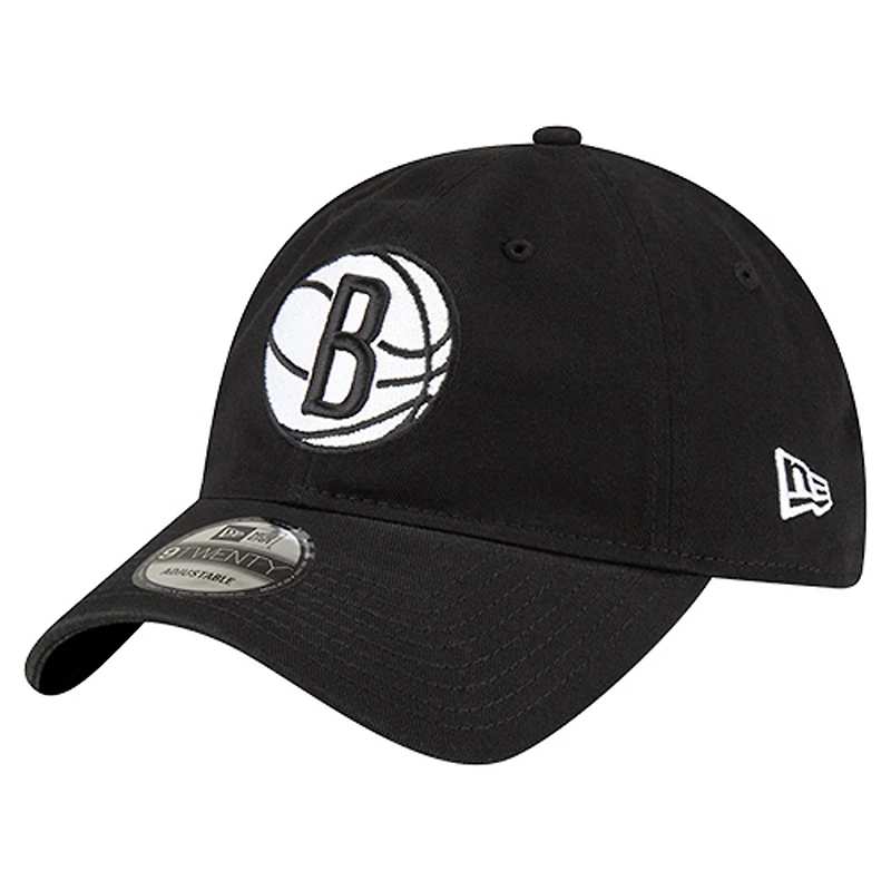 Men's New Era  Black Brooklyn Nets 9TWENTY 2.0 Adjustable Hat