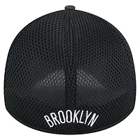 Casquette 39THIRTY Flex noire à motif camouflage subtil des Brooklyn Nets de New Era pour homme