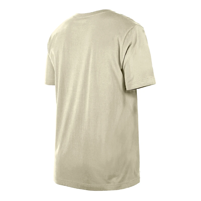 T-shirt New Era pour homme avec imprimé rétro des Brooklyn Nets, couleur crème