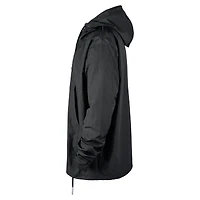 Veste à capuche Nike noire Brooklyn Nets Courtside Premium Club Anorak quart de zip pour homme