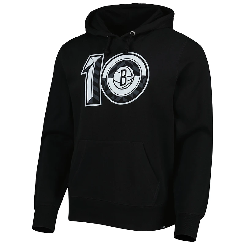 Sweat à capuche noir pour homme '47 Brooklyn Nets 10th Anniversary Headline