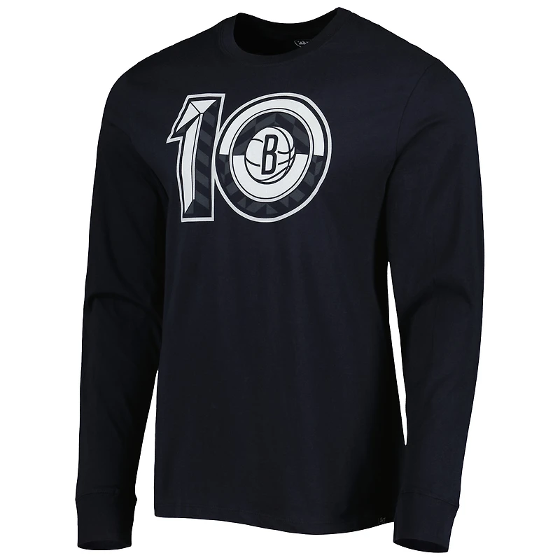 T-shirt à manches longues super rival du 10e anniversaire des Brooklyn Nets '47 pour homme