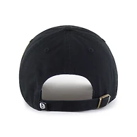 Men's '47 Black Brooklyn Nets Core Logo Clean Up Adjustable Hat