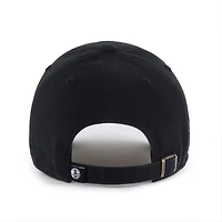 Men's '47  Brooklyn Nets Black on Black Clean Up Adjustable Hat