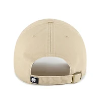 Men's '47  Khaki Brooklyn Nets Logo Clean Up Adjustable Hat