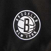 Veste de survêtement zippée sur toute la longueur Brooklyn Nets Big & Tall pour homme, noir/gris