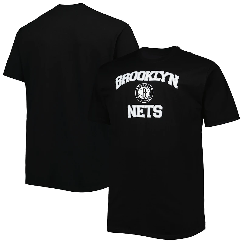 T-shirt noir Brooklyn Nets Big & Tall Heart Soul pour homme