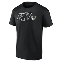 Men's  Black Brooklyn Nets Full Court Press T-Shirt