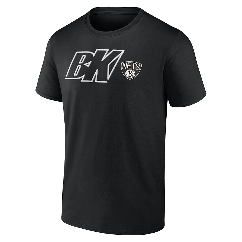 T-shirt noir pour homme Brooklyn Nets Full Court Press