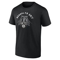 Men's  Black Brooklyn Nets Half Court Offense T-Shirt