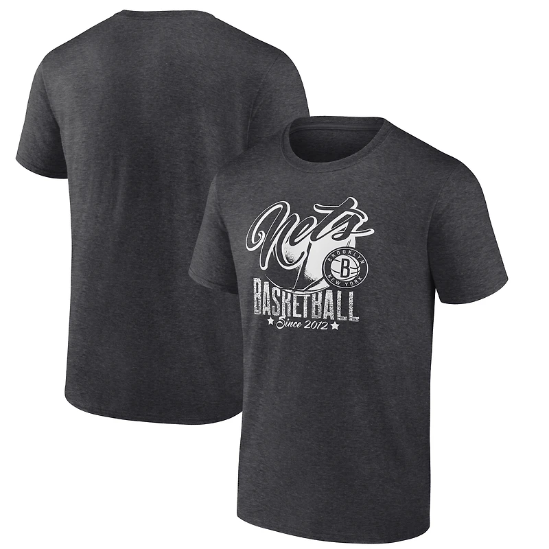 T-shirt anthracite pour homme, vainqueur des Brooklyn Nets