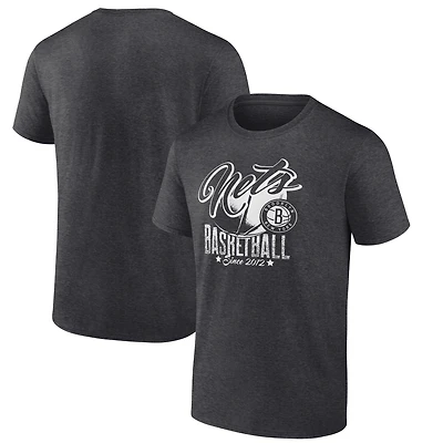 T-shirt anthracite pour homme, vainqueur des Brooklyn Nets