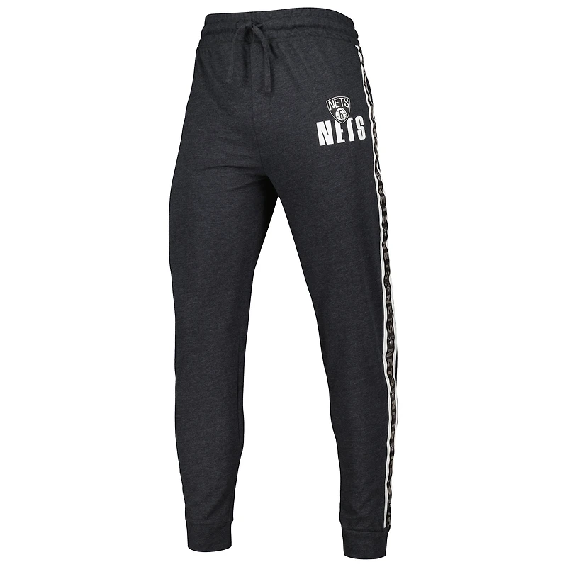 Men's Concepts Sport Charcoal Brooklyn Nets Team Stripe Jogger Pants