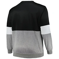 Sweat-shirt à capuche fendu Fanatics pour hommes, noir/gris chiné, Brooklyn Nets, Big & Tall