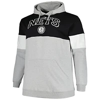 Sweat à capuche Fanatics pour hommes, noir/blanc, Brooklyn Nets, Big & Tall