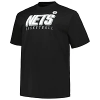 Men's Fanatics Black/White Brooklyn Nets Big & Tall Short Sleeve Long T-Shirt Set