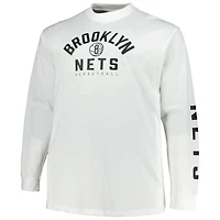 Men's Fanatics Black/White Brooklyn Nets Big & Tall Short Sleeve Long T-Shirt Set